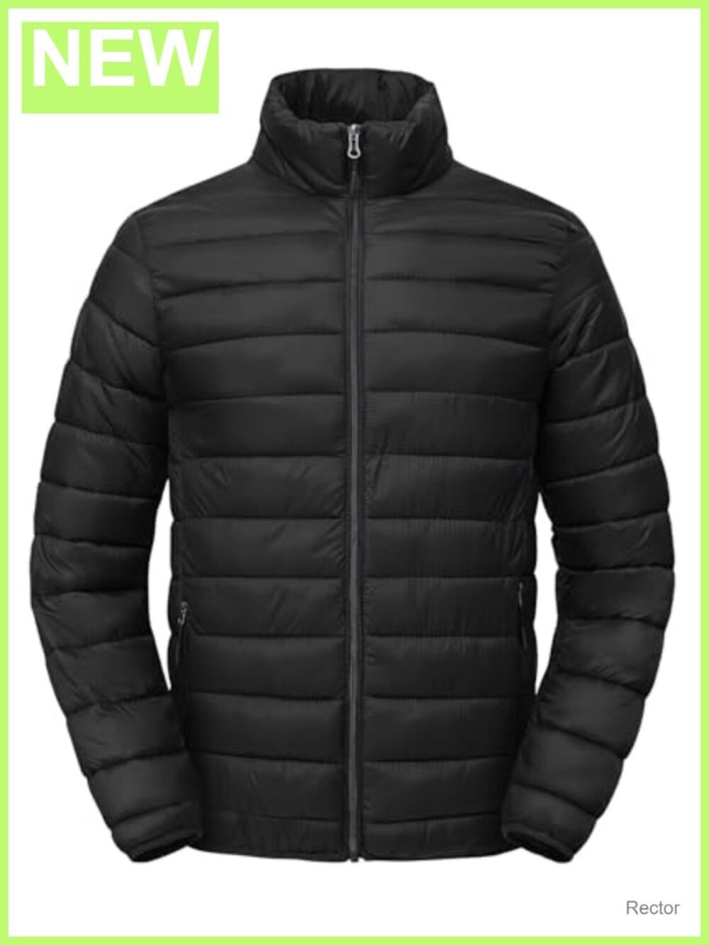 Mens Winter Puffer Jacket Lightweight Warm Waterproof Zip Pockets Coat